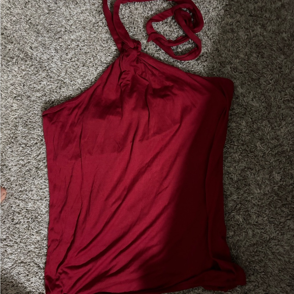 Banana Republic Vibrant Red Silk Top